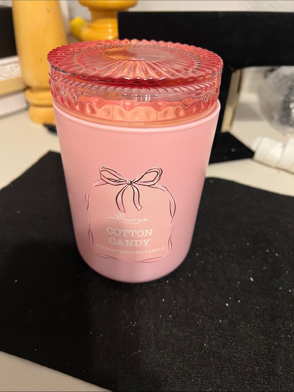 Cotton Candy Pink Decorative Scented Candle Jar
